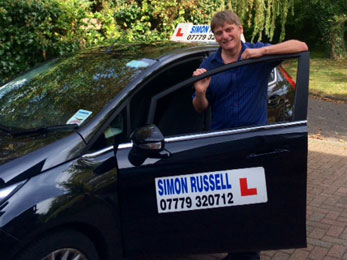 Simon with his car
